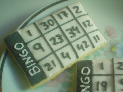 Biscoitos Decorados Cartela de Bingo