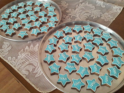 Biscoitos Decorados de Estrelinhas para o Ivan