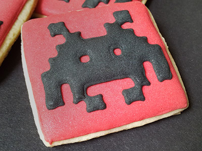Biscoitos Decorados de Space Invaders