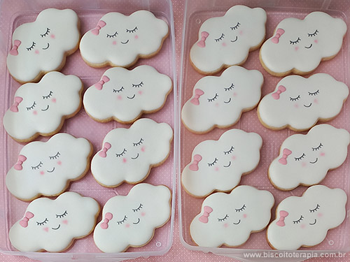 Biscoitos Decorados Chá de Bebê Nuvem Biscoitos Decorados Chá de Bebê Nuvem