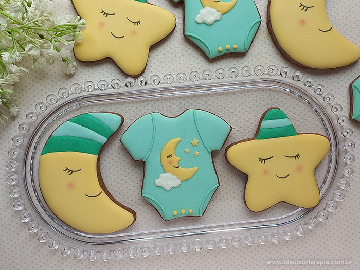 Biscoitos Decorados Chá Revelação Lua Biscoitos Decorados Chá Revelação Lua